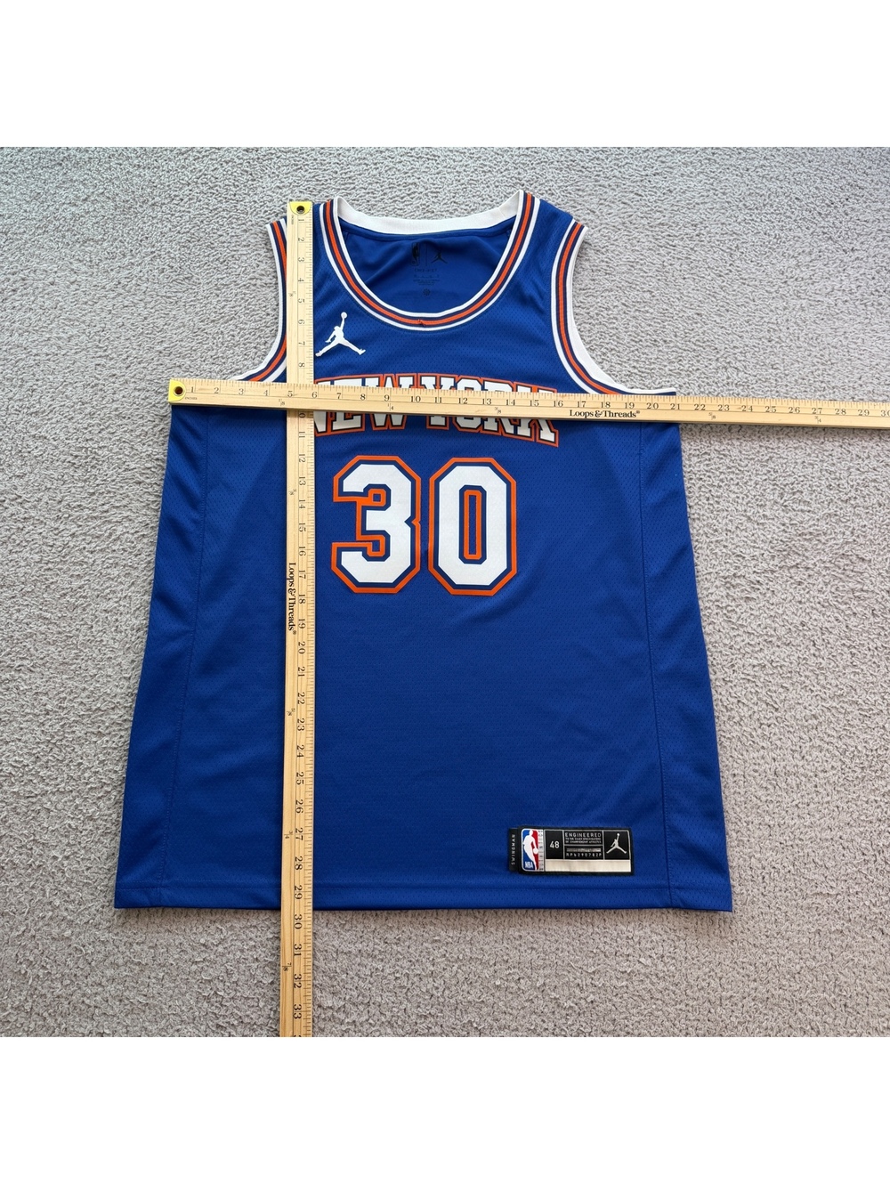 Jordan Julius Randle #30 New York Knicks Swingman NBA Jersey Blue Men's Large 48 - Picture 3 of 9